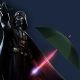 7 Color LED Light-Up Blade Runner Star Wars Black Umbrella with Flashlight
