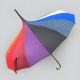 Multi-color bright modern windproof dome shaped rainbow/color wheel umbrella 