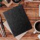 iPad Mini 6 Carved Black Genuine Leather Case - With Pencil Holder  - With Magnetic Sleep-Wake