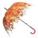 Transparent Umbrella with Maple Autumn Leaves Design in 4 Colors