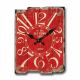 Rustic Old Town Red Wall Clock