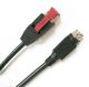 6Ft/1M 24V PoweredUSB to Hosiden 3 Pin cable for POS Terminals & Printers