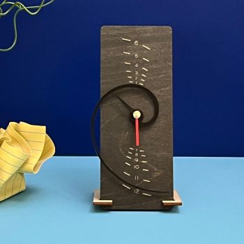 Fibonacci Spiral Wood Desk Clock 