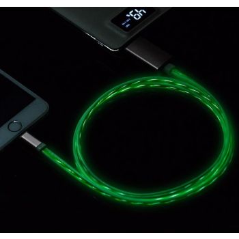 Black Cable with Green LED